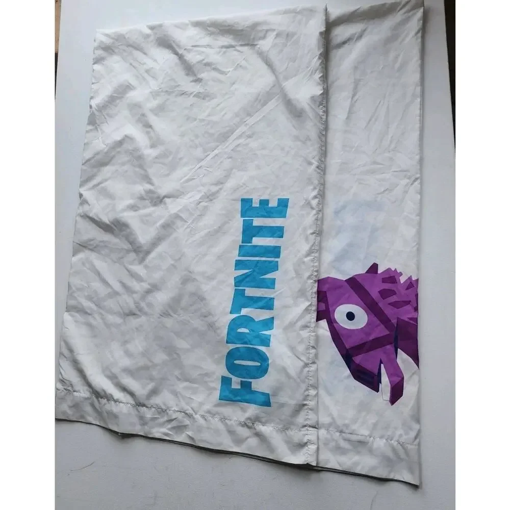 Fortnite Pillowcase Set 2 Blue Letters Purple Loot Llama Larry Gaming Bedding